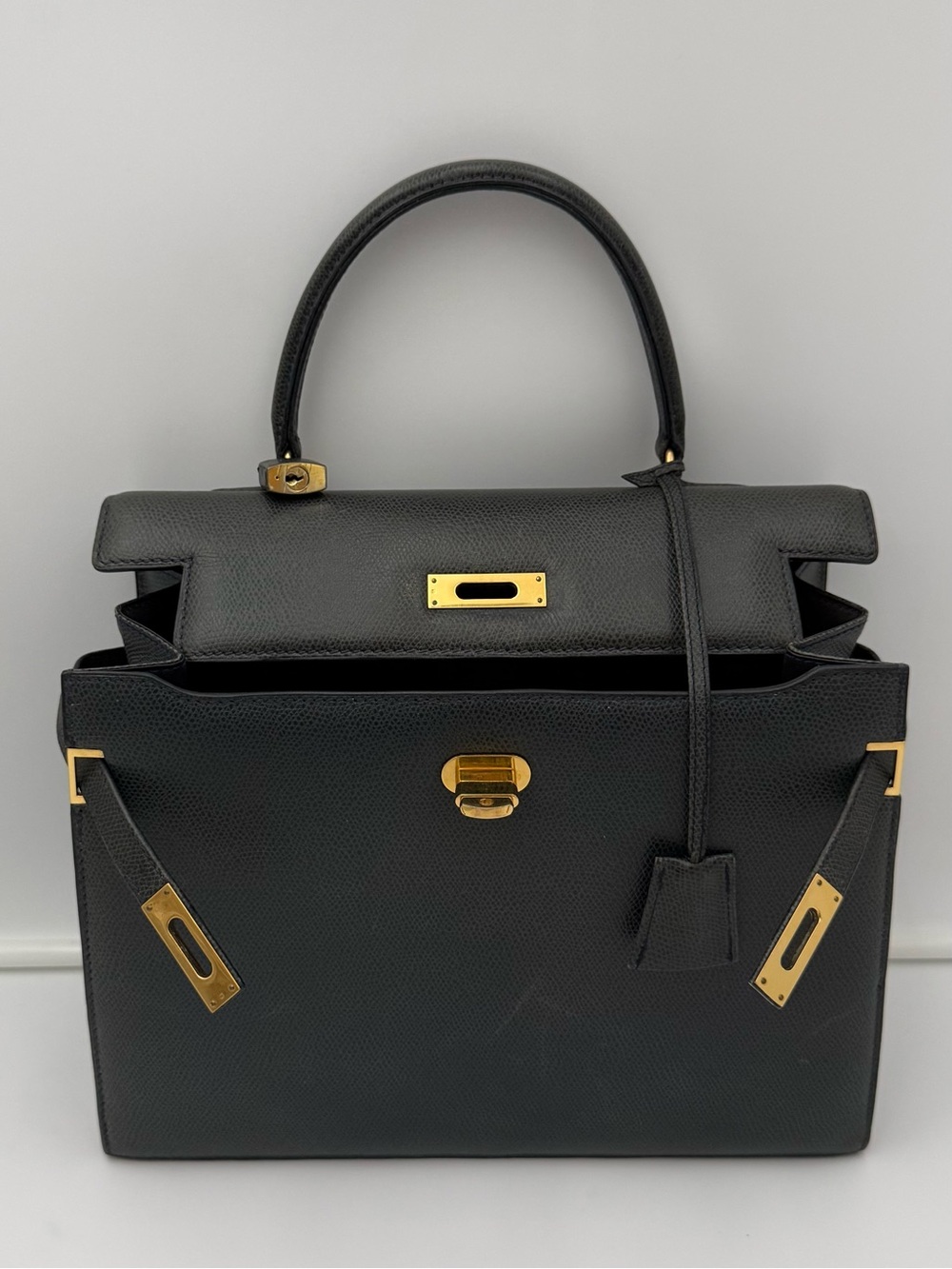 🐢MORABITO COUSU MAIN 1905 PARIS • SCALA 29 Bag in Dark Blue • Made in FRANCE - Picture 13 of 16